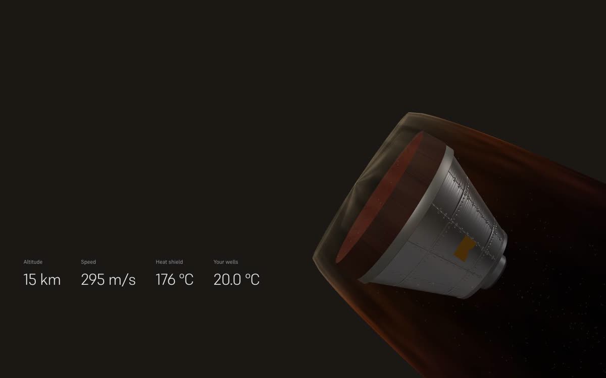 Before: translucent orange cone around the capsule.